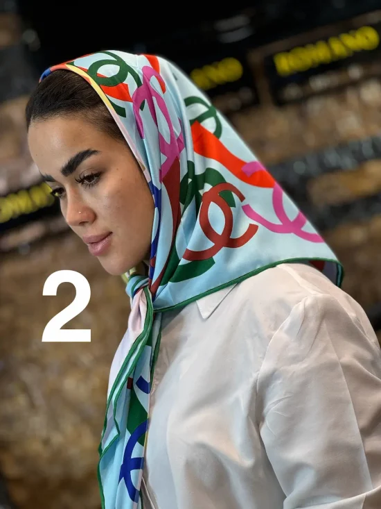 روسری ابریشم تویل شال و روسری رومانو
