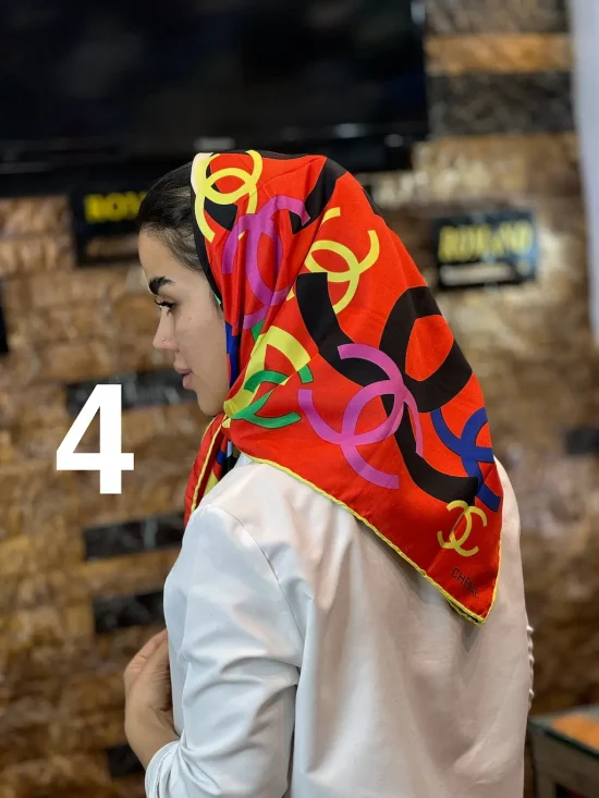 روسری ابریشم تویل شال و روسری رومانو