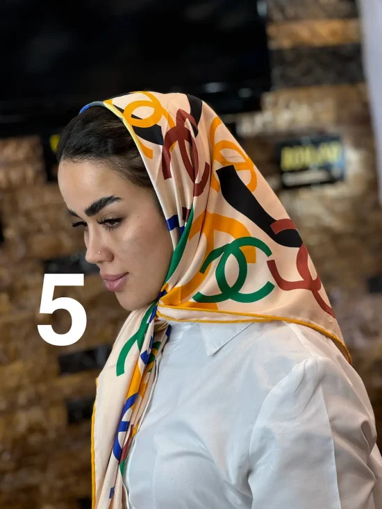 روسری ابریشم تویل شال و روسری رومانو