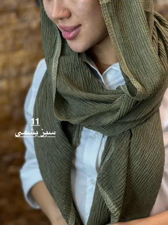 شال پلیسه لبه دانتل شال و روسری رومانو