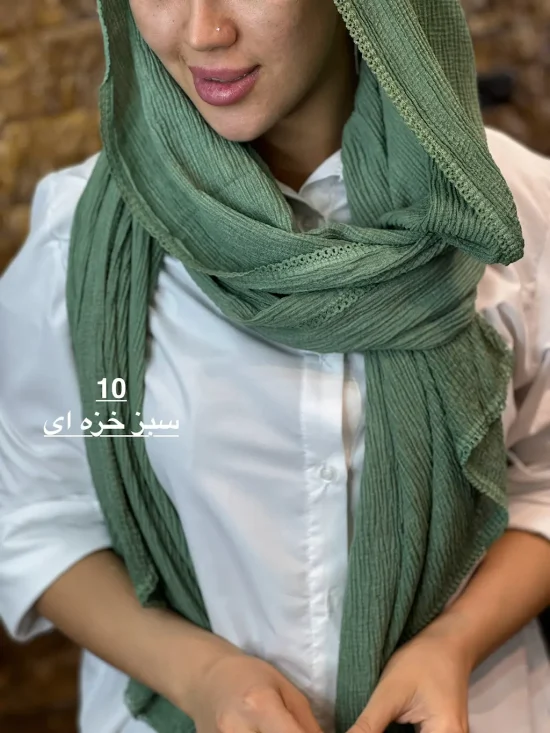 شال پلیسه لبه دانتل شال و روسری رومانو