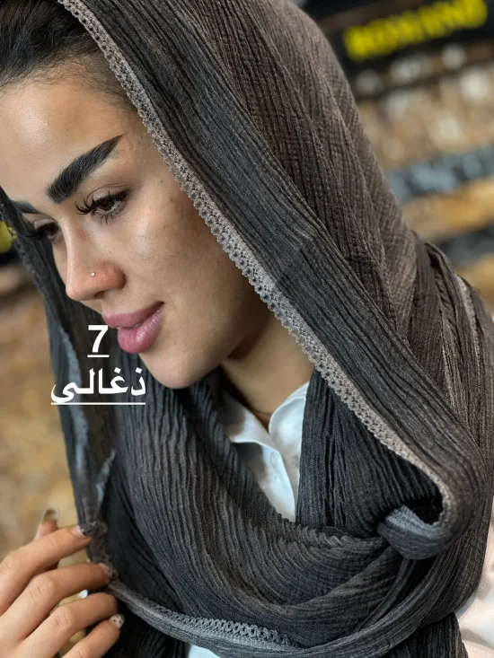 شال پلیسه لبه دانتل شال و روسری رومانو