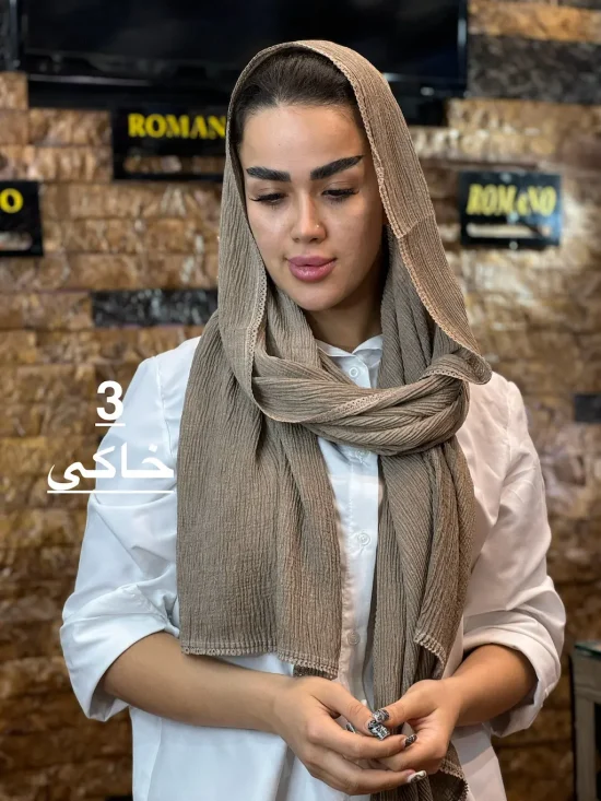 شال پلیسه لبه دانتل شال و روسری رومانو