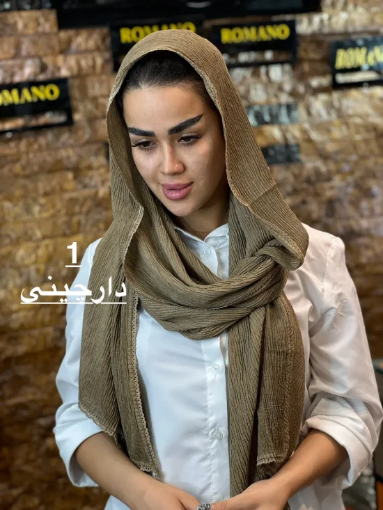 شال پلیسه لبه دانتل شال و روسری رومانو