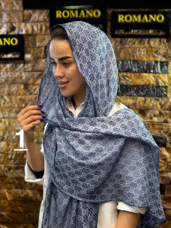 شال حریر پلیسه شال و روسری رومانو