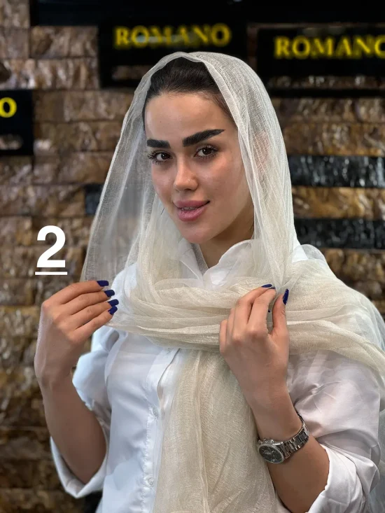 شال ارگانزا دولایه شال و روسری رومانو