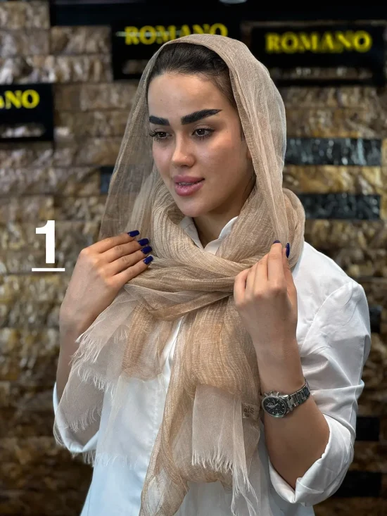 شال ارگانزا دولایه شال و روسری رومانو