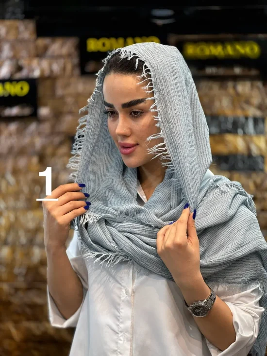 شال کنفی وارداتی شال و روسری رومانو