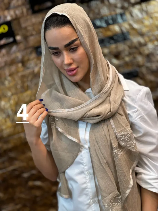 شال نخ حریر مزونی شال و روسری رومانو