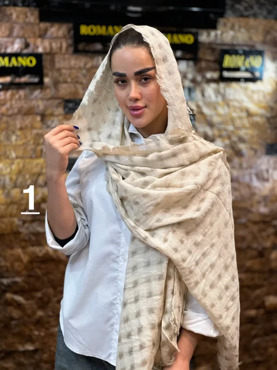 شال کنفی مربعی شال و روسری رومانو