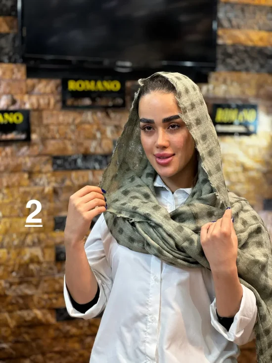 شال کنفی مربعی شال و روسری رومانو