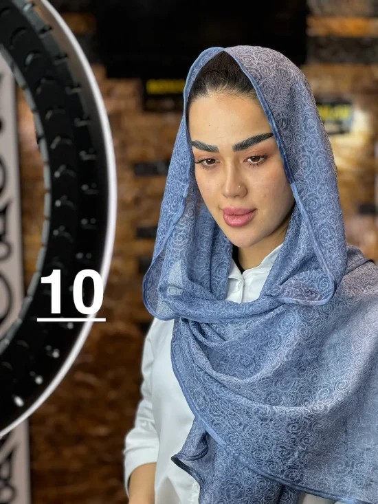 شال حریر پلیسه شال و روسری رومانو