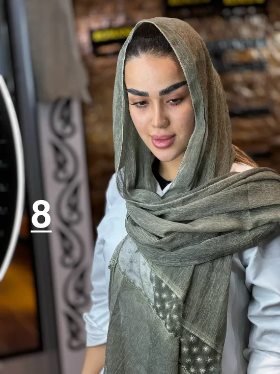 شال حریر دستک دانتلی شال و روسری رومانو