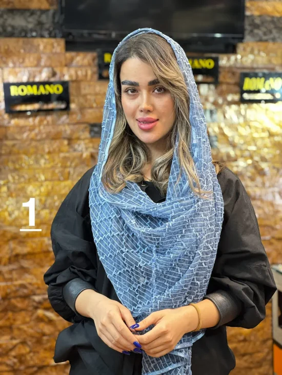 شال توری مخملی شال و روسری رومانو