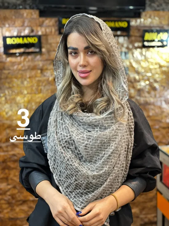 شال توری مخملی شال و روسری رومانو