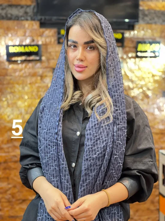 شال توری مخملی شال و روسری رومانو