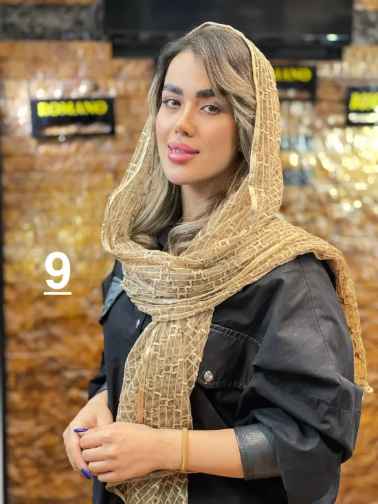 شال توری مخملی شال و روسری رومانو