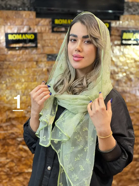 شال توری مخملی شال و روسری رومانو