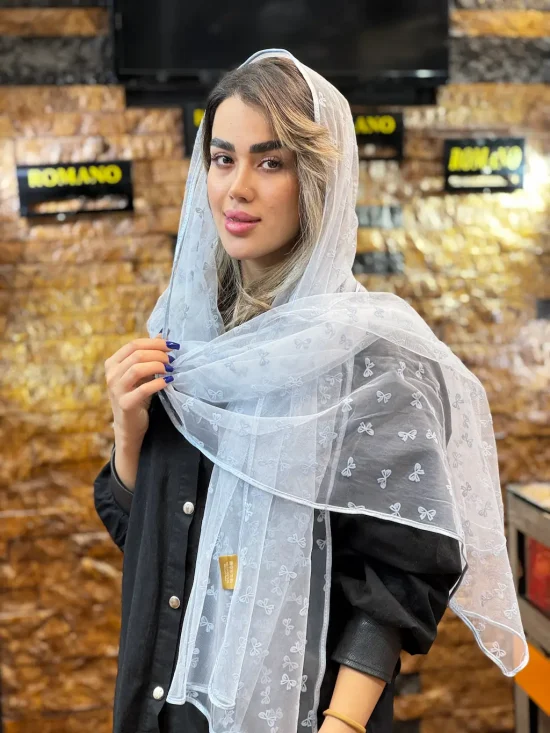 شال توری مخملی شال و روسری رومانو