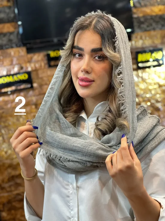 شال کنفی ساده شال و روسری رومانو