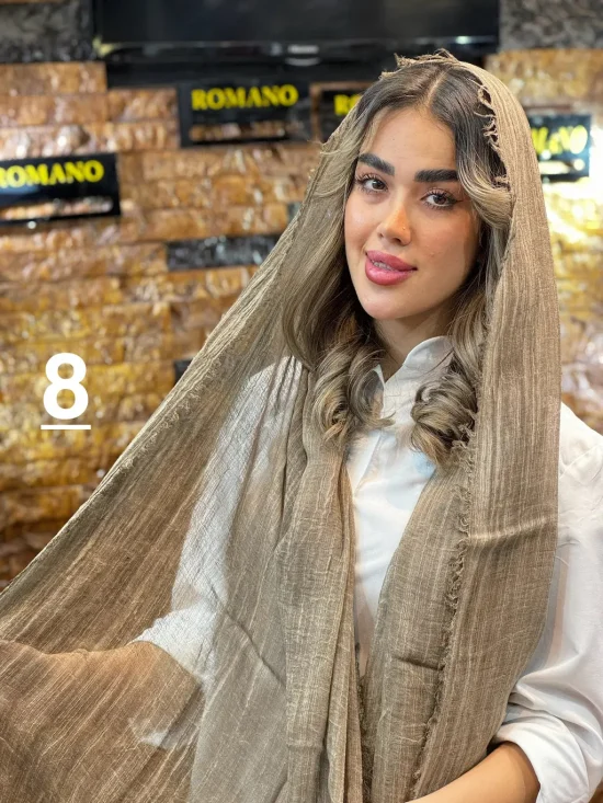 شال کنفی ساده شال و روسری رومانو