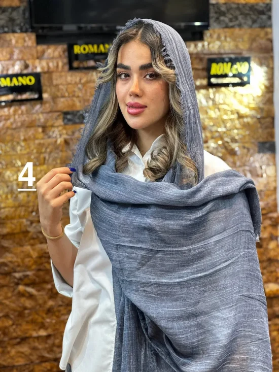 شال کنفی ساده شال و روسری رومانو