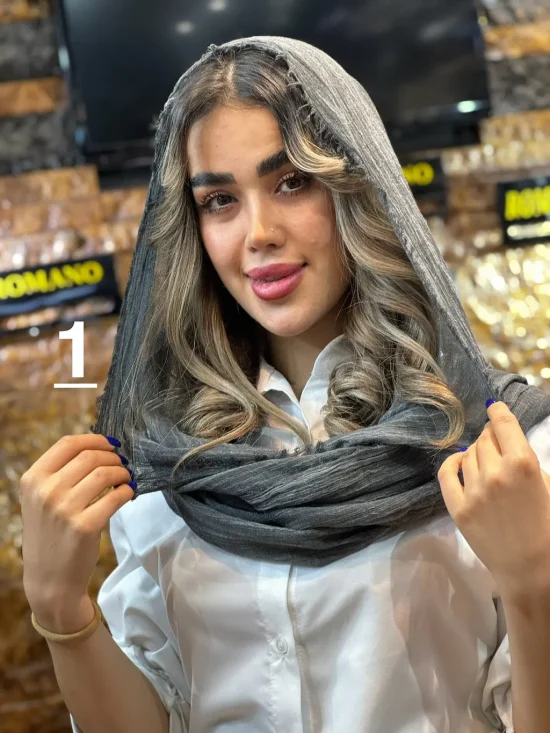 شال کنفی ساده شال و روسری رومانو