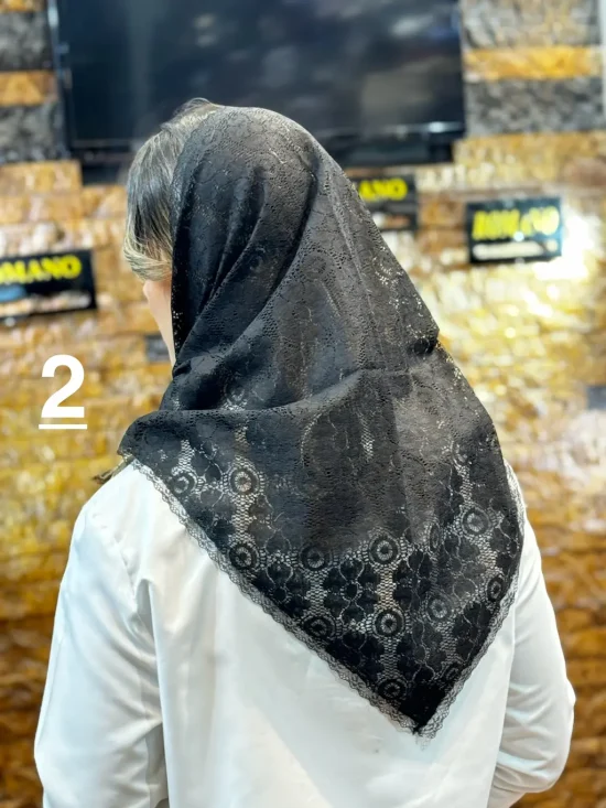 روسری سه گوش گیپور شال و روسری رومانو