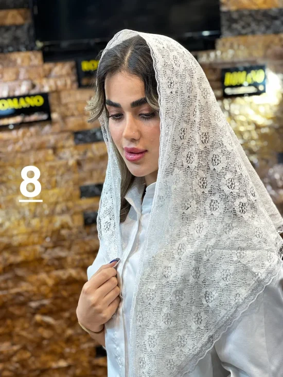 روسری سه گوش گیپور شال و روسری رومانو