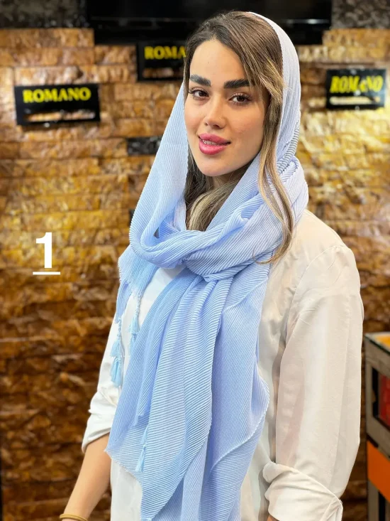 شال پلیسه بامبو شال و روسری رومانو