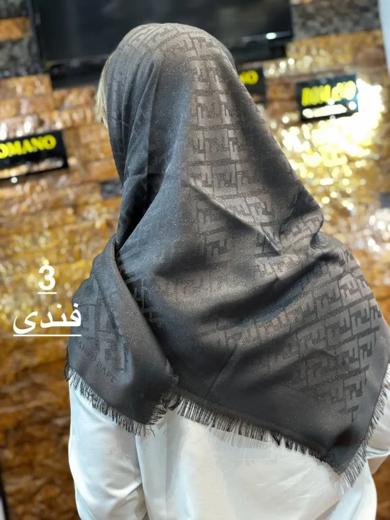 روسری نخی مشکی شال و روسری رومانو