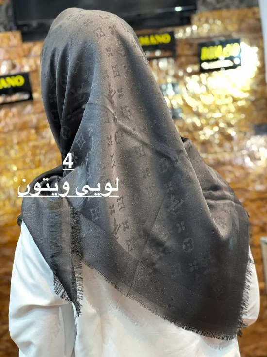 روسری نخی مشکی شال و روسری رومانو