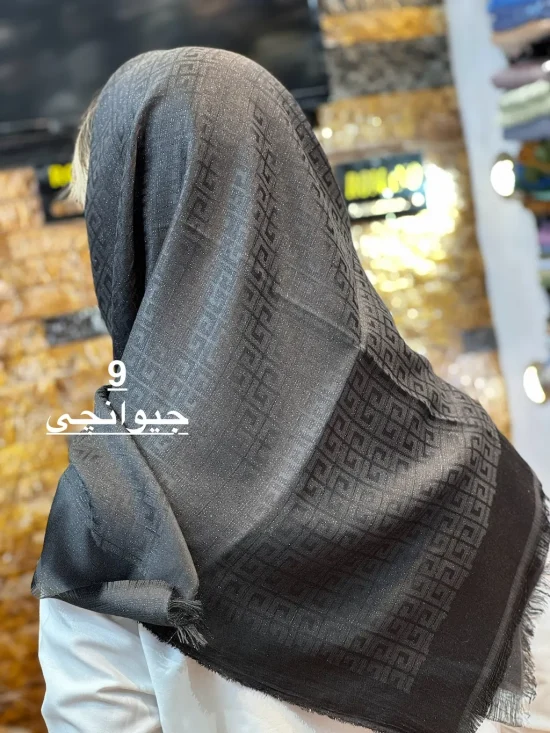 روسری نخی مشکی شال و روسری رومانو