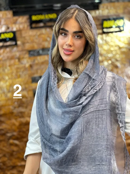 شال مزونی حریر کبریتی شال و روسری رومانو