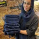 شال حصیری سورمه ای