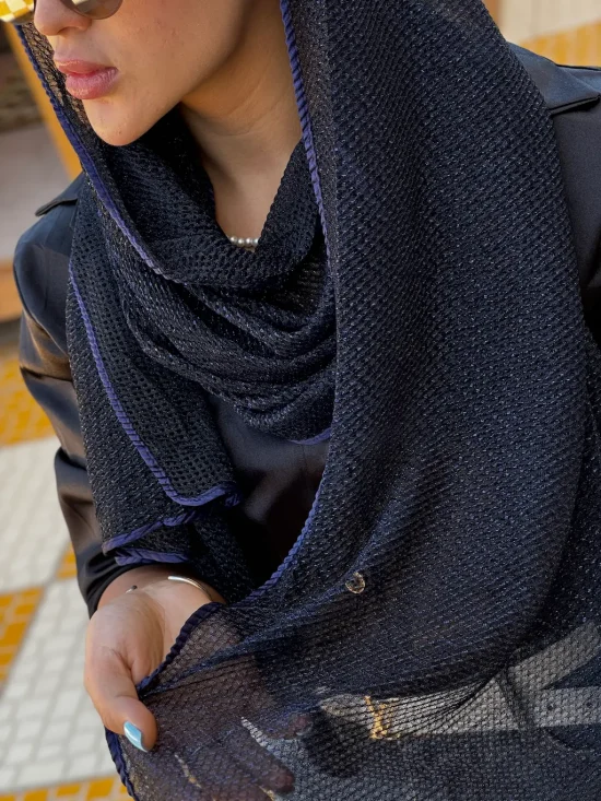 شال زنبوری سورمه ای