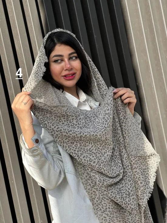 شال پاییزی پترن پلنگی