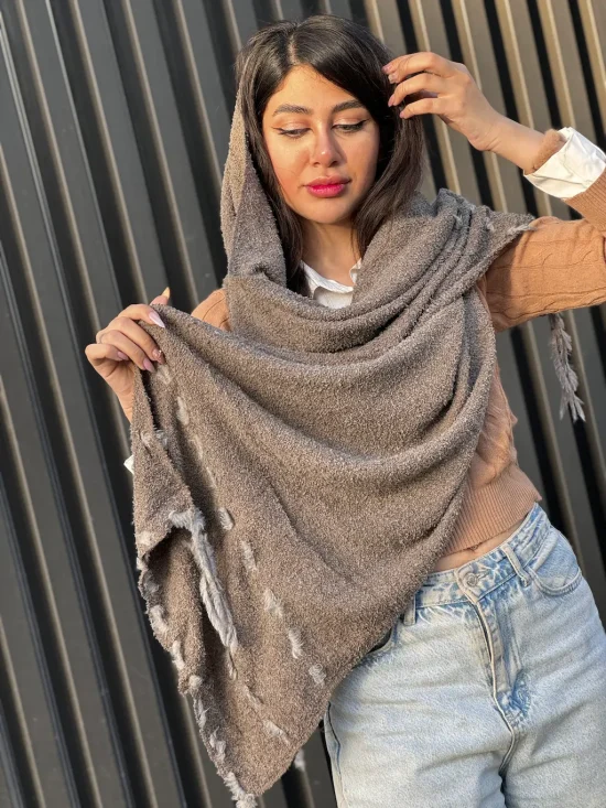 شال تدی خز دار