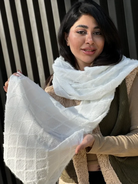 شال پاییزی حوله ای خز دار