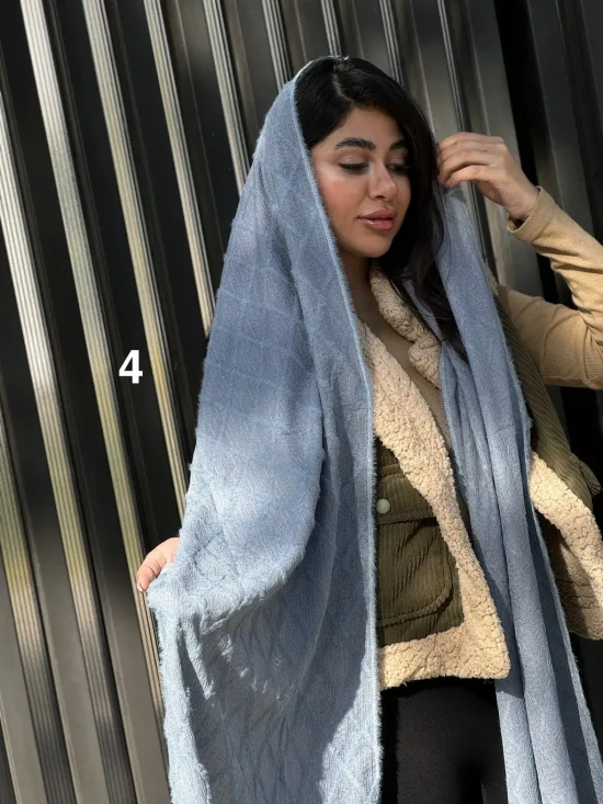 شال پاییزی حوله ای خز دار