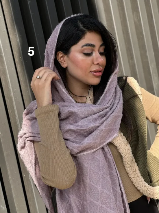 شال پاییزی حوله ای خز دار