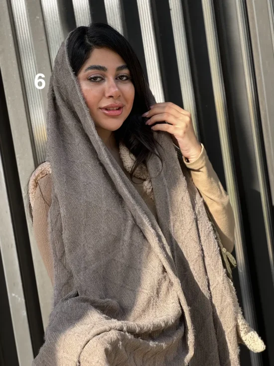 شال پاییزی حوله ای خز دار