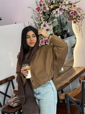 شال برشکا قهوه ای