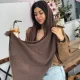 شال برشکا قهوه ای