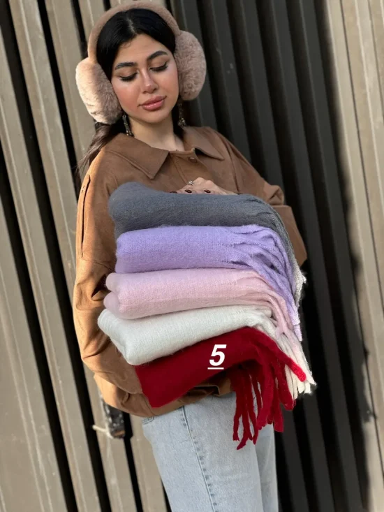 بیگ اسکارف پشمی ساده