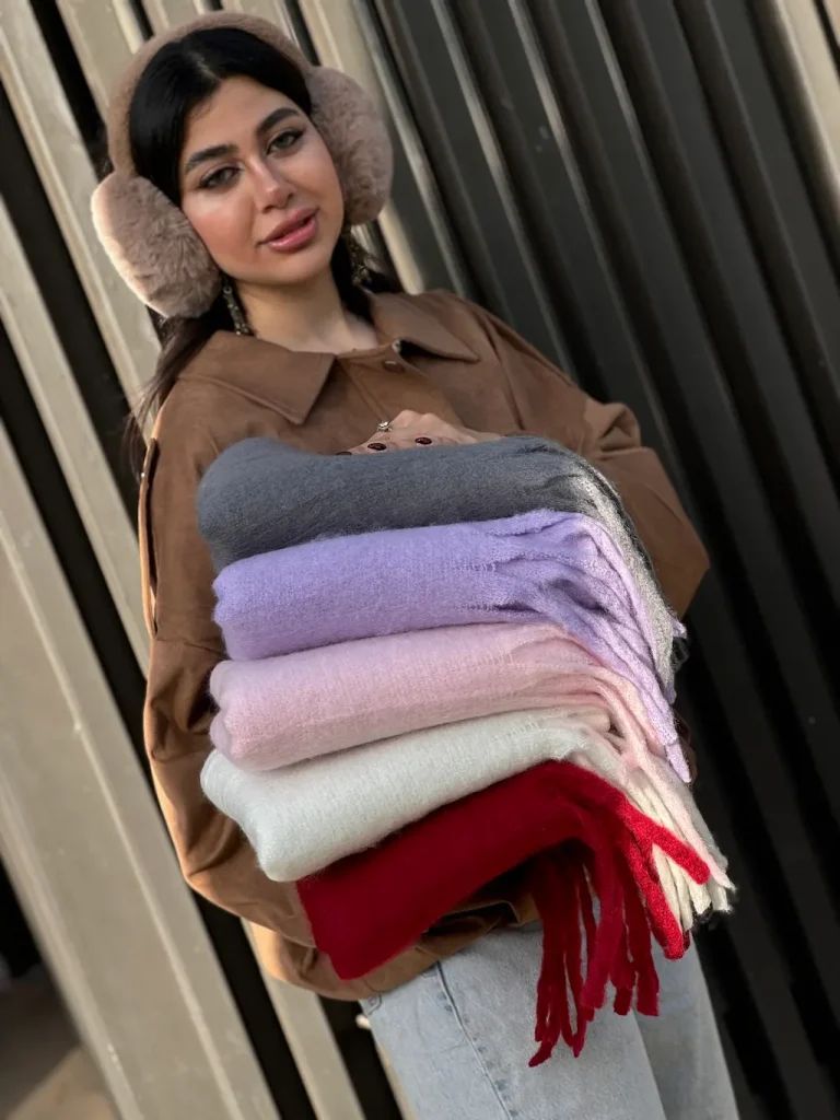 بیگ اسکارف پشمی ساده