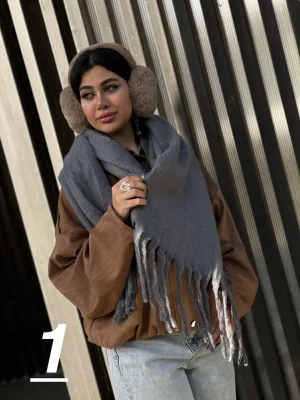 بیگ اسکارف پشمی ساده