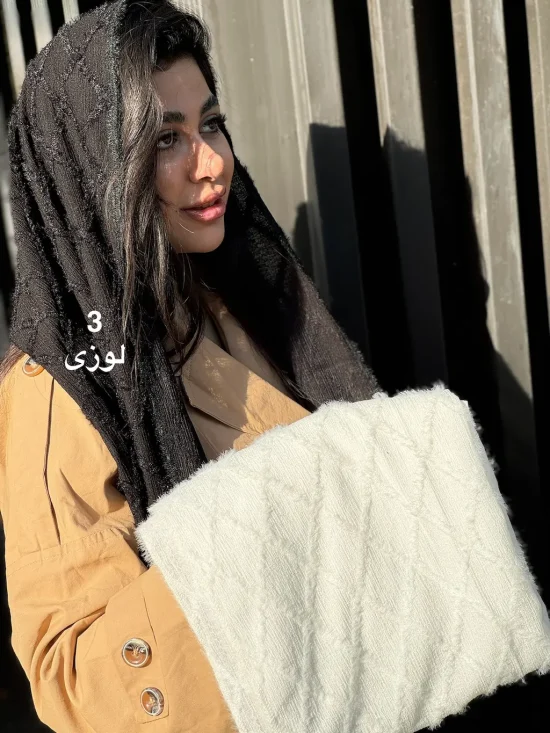 شال پاییزی حوله ای خز دار