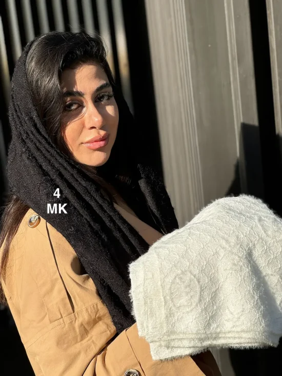 شال پاییزی حوله ای خز دار