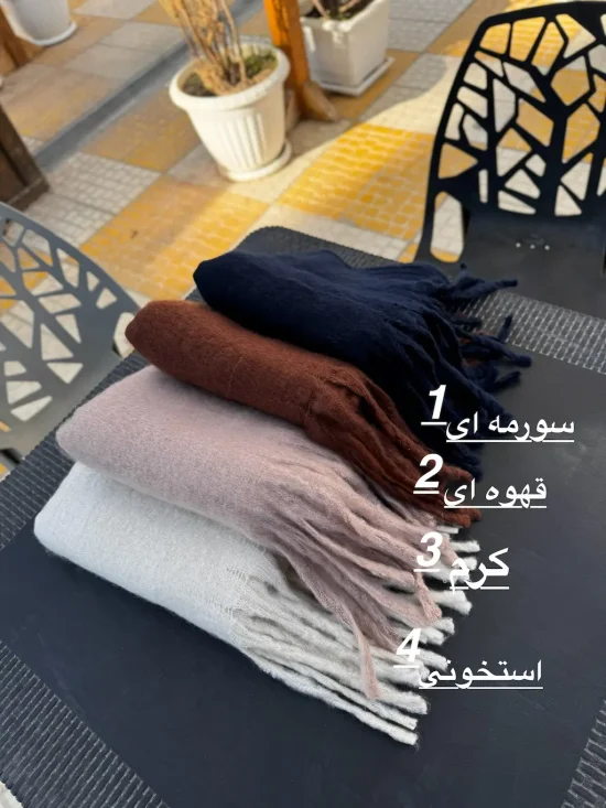 بیگ اسکارف پشمی ساده